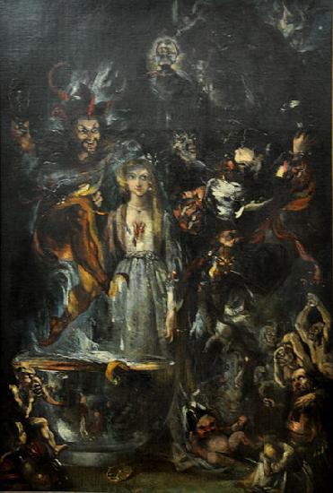 Cornelis Holsteyn Fantasy based on Goethe's Faust oil painting image
